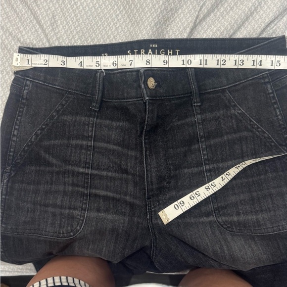 White House Black Market the straight crop dark Wash black jeans size 12 (3x$15) - Picture 9 of 11